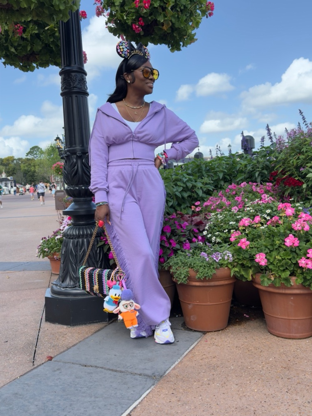Lavender Zip-Up Hoodie & Wide-Leg Joggers Set - Brand Unspecified - Picture 2 of 7